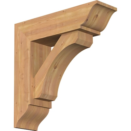 Legacy Traditional Smooth Bracket W/ Offset Brace, Western Red Cedar, 7 1/2W X 26D X 26H